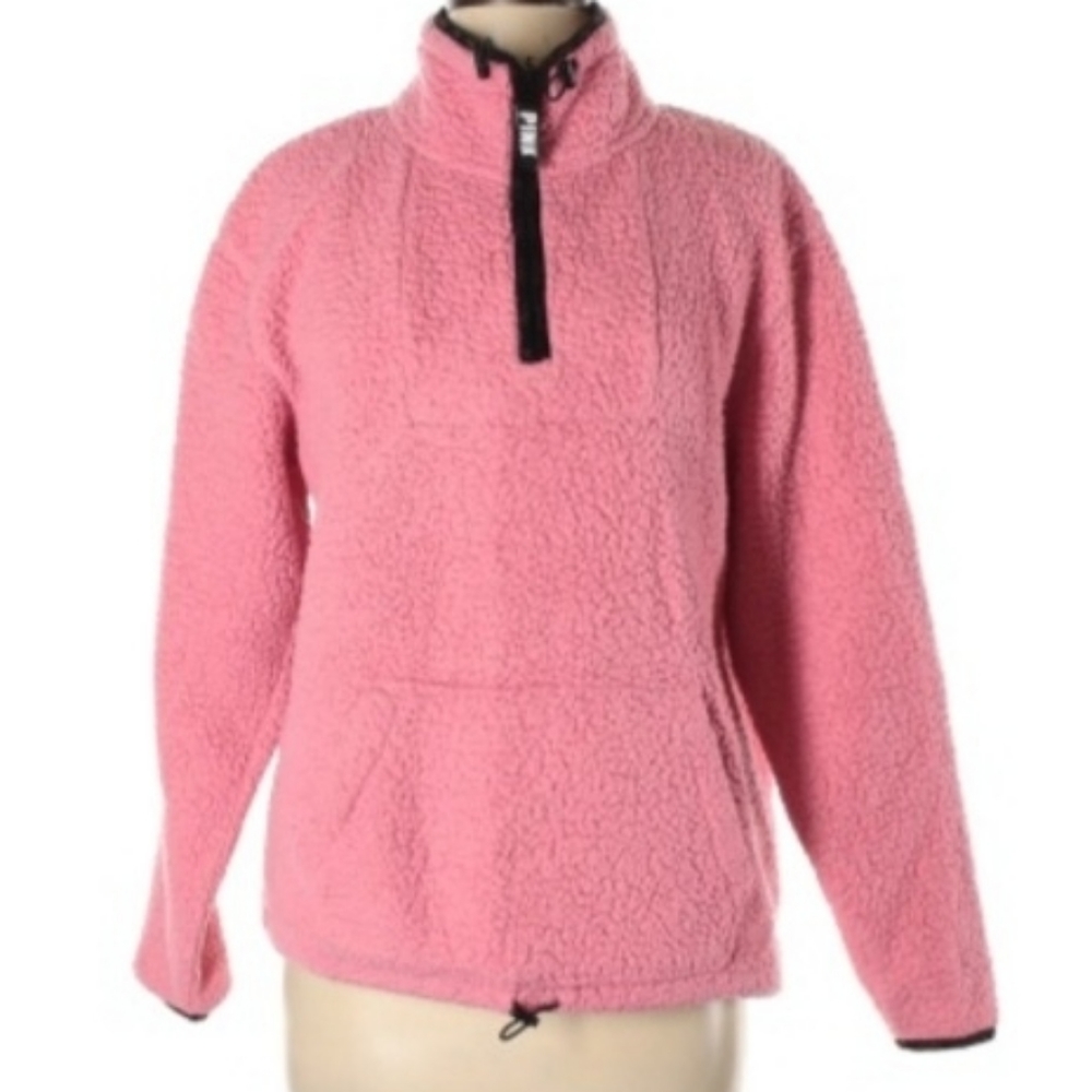 PINK SHERPA PULLOVER TOP